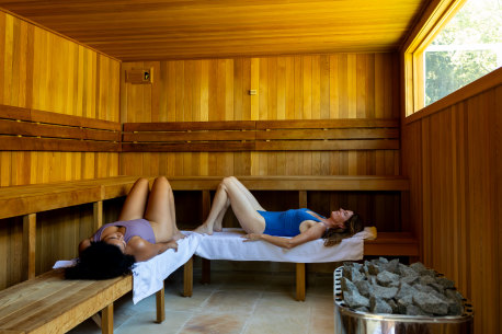 The retreat’s sauna.
