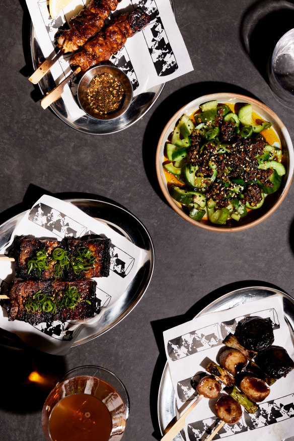 There are a range of different skewers on the menu.