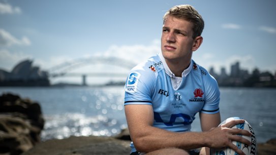 SPORT: Max Jorgensen has signed with Rugby Australia’s Waratahs. March 27th, 2024. Photo: Wolter Peeters, The Sydney Morning Herald.