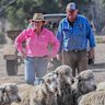 Julie and Stuart Green on their drought-stricken farm. 