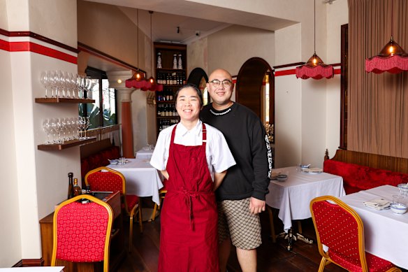 Chefs Grace Chen and Sam Young at their restaurant Young’s Palace, Potts Point.