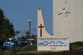 Scene of the attack: Geneva Presbyterian Church in Laguna Woods, California. 