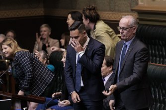 Alex Greenwich, Member for Sydney, speaks as the Voluntary Assisted Dying Bill passes the lower house of NSW parliament. 