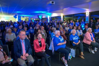 Tim Wilson’s election campaign launch. Wilson says his community relationships are built on active engagement.