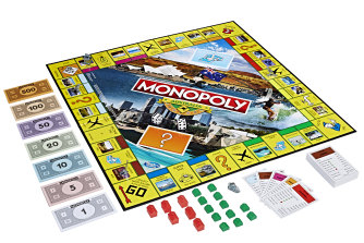 The Australia edition of Hasbro's Monopoly board game, complete with a meat pie for a playing piece.  