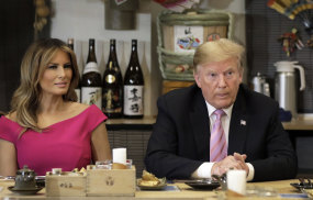 US President Donald Trump and first lady Melania Trump in 2019. 