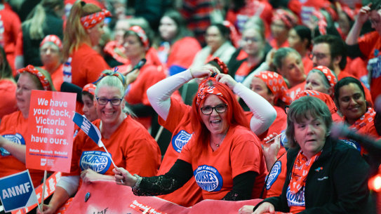 Nurses and midwives at the statewide meeting today