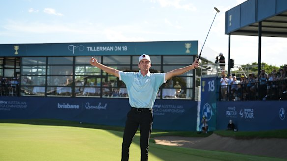 David Puig of Spain celebrates winning the tournament.