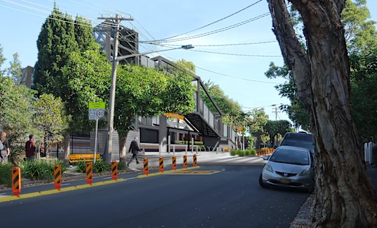 An artist’s impression of upgrades to Erskineville Station.
