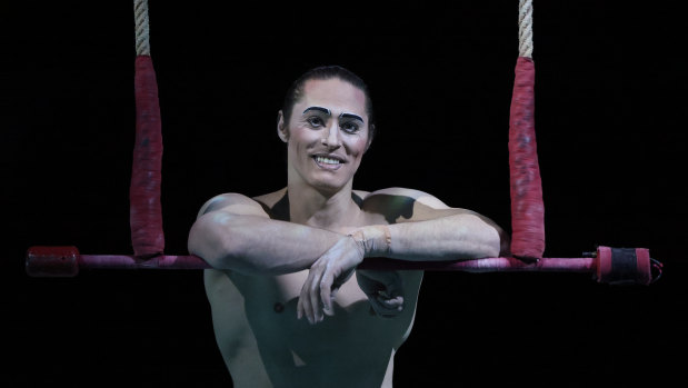 Harley McLeish performs dual roles for Cirque du Soleil’s Crystal.