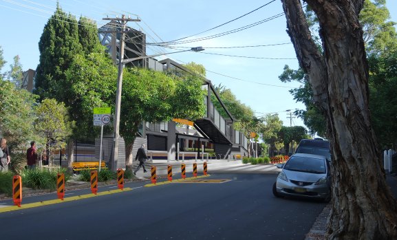 An artist’s impression of upgrades to Erskineville Station.