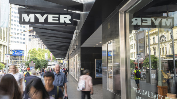 Myer closes all stores for four weeks.