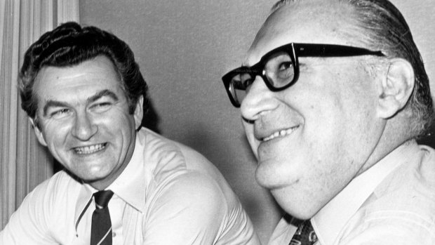 Bob Hawke won the faith not only of unions but of business leaders, including TNT's Sir Peter Abeles.