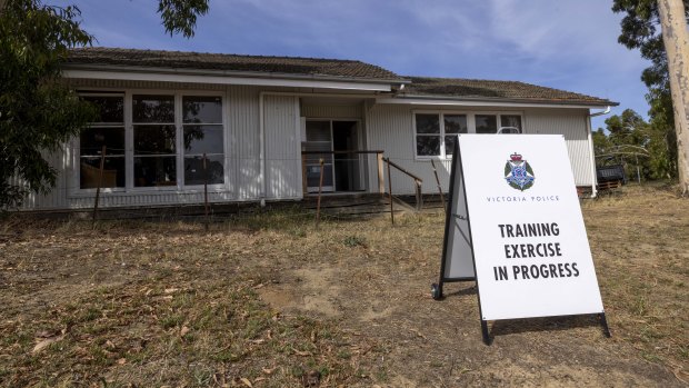 The forensics unit’s training house in Melbourne’s north.