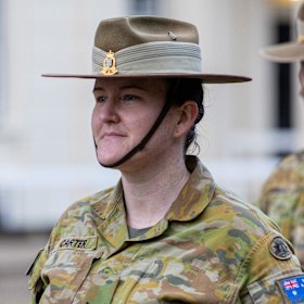 Army Corporal Carissa Carter will be part of the Australian Federation Guard to march through the streets of London.