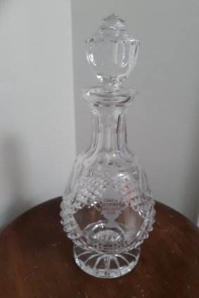 Different times: the crystal decanter presented to the 1991 World Cup-winning Wallabies and their coach Bob Dwyer.