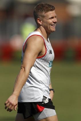 Hannebery was restricted to light duties at training.