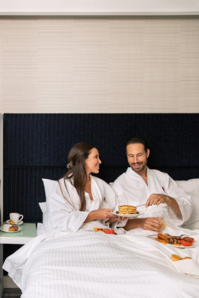 Enjoy breakfast in bed as part of the Sydney Harbour Marriott newest package for couples.
