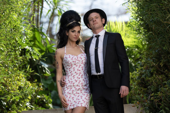 Marisa Abela as Amy Winehouse and Jack O’Connell as Blake Fielder-Civil in Back to Black.