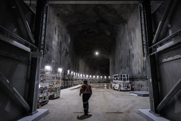 One of the giant tunnels for the Rozelle interchange.