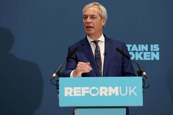 Reform UK leader Nigel Farage earlier this week.