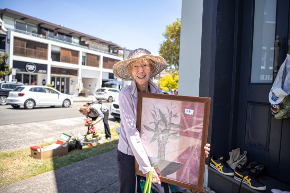 Jacqueline Calandra, a shopper on the Garage Sale Trail in Balmain, Sydney.