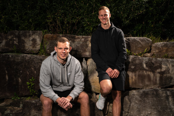 Tom Trbojevic joined Daly Cherry-Evans for an interview in Narrabeen on Monday as a show of support for the embattled halfback.