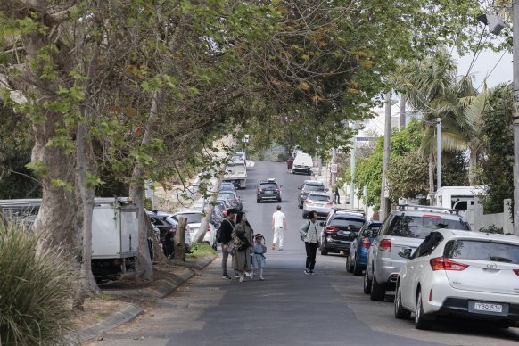 Cliff Street is one of several streets near Camp Cove beach that currently has parking reserved exclusively for residents.