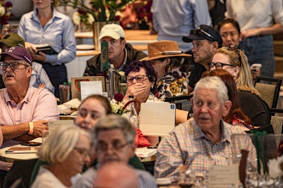 Debbie Kepitis reacts after securing the Winx filly in 2024.