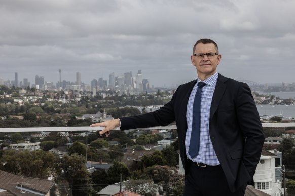 Bruce Gleeson at Melissa Caddicks’s house in Wallangara Road, Dover Heights.


