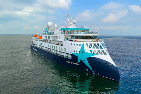 O Douglas Mawson a caminho de Hobart.