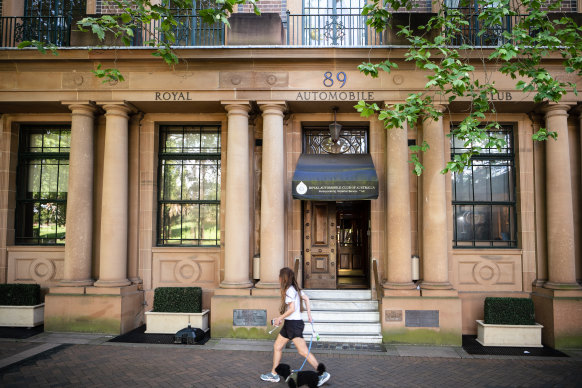 The Royal Automobile Club of Australia on Macquarie Street in Sydney.