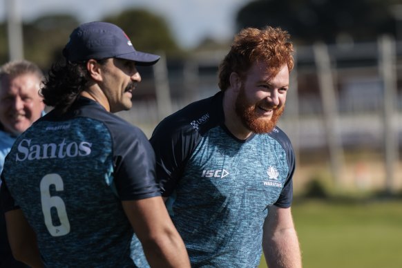 Harry Johnson-Holmes returns to the Waratahs’ starting XV this week.