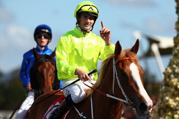 Tyler Schiller after winning the Tapp-Craig on Makarena in 2023.