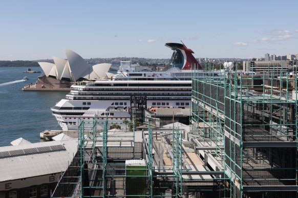 The Sirius building undergoing redevelopment overlooking the harbour.