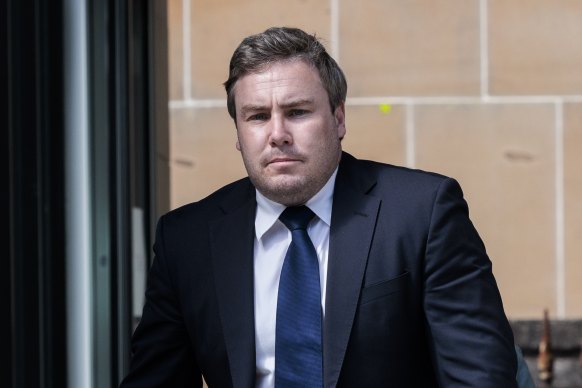 Adam Cranston outside the NSW Supreme Court during his trial.