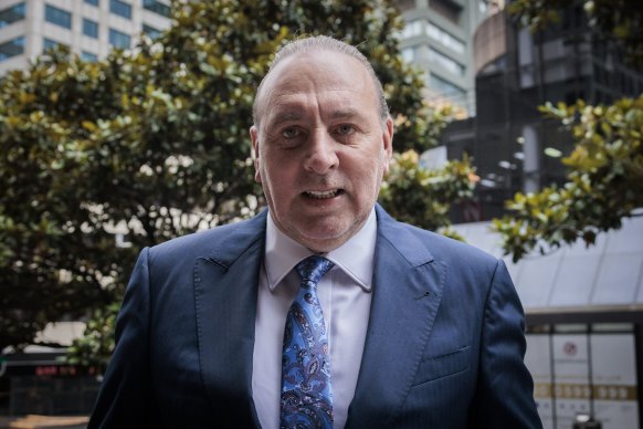 Brian Houston arrives at Sydney’s Downing Centre court complex on Monday, December 19. 