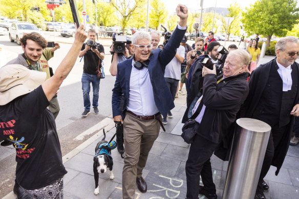 Defence whistleblower David McBride - arriving at the ACT Supreme Court in Canberra on Monday - has been charged with disclosing confidential information to  journalists.