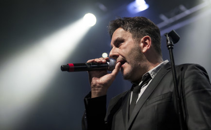 Terry Hall of The Specials performs on stage on May 26, 2013 in Portsmouth, England.