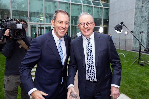Jim Chalmers and Anthony Albanese have looked larger since the budget. 