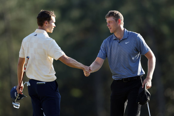 Cameron Davis (right) will be back at The Masters again next year.