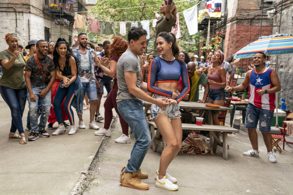 A scene from In the Heights, which has opened the 2021 Tribeca Festival in New York. 