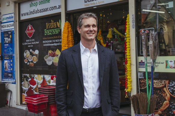 Labor MP Andrew Charlton, pictured in Harris Park, says Australia and India have arrived at a “magic moment”. 