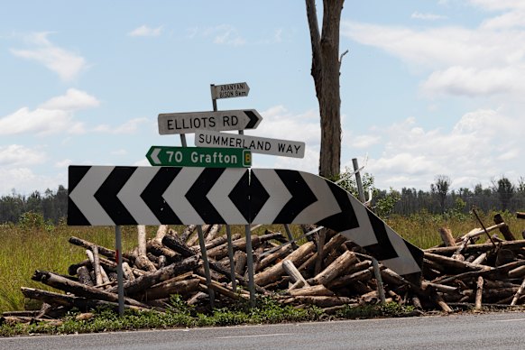 Damage to Summerland Way.