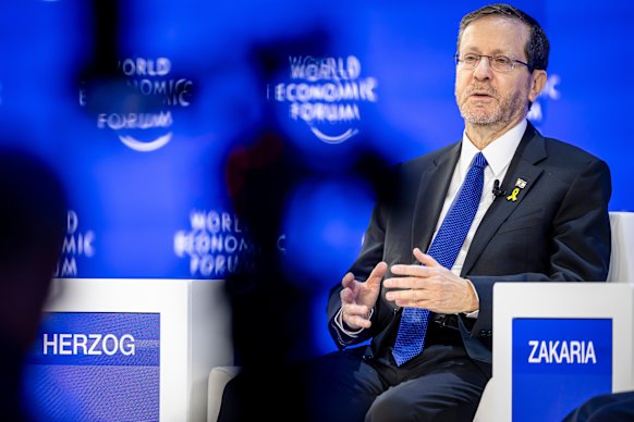 Israeli President Isaac Herzog at the World Economic Forum in January.