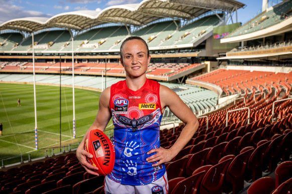 Daisy Pearce in Melbourne’s season six Indigenous guersney 