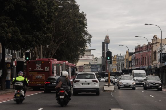 Sydney MP Alex Greenwich said the speed limit on Oxford Street should be cut to 30 km/h and noisy buses replaced with fast and frequent light rail.