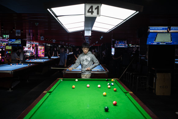 Pool players at City Heroes pool and snooker hall on George Street in the Sydney CBD do not need alcohol to keep playing until as late as 4am.