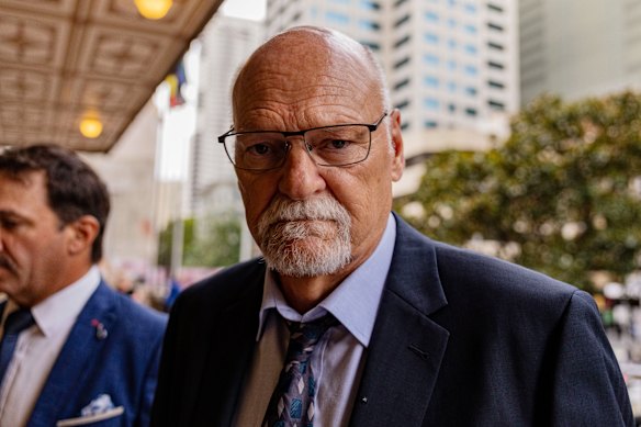 Christopher Laurie Turner arrives at Downing Centre local court on Thursday.