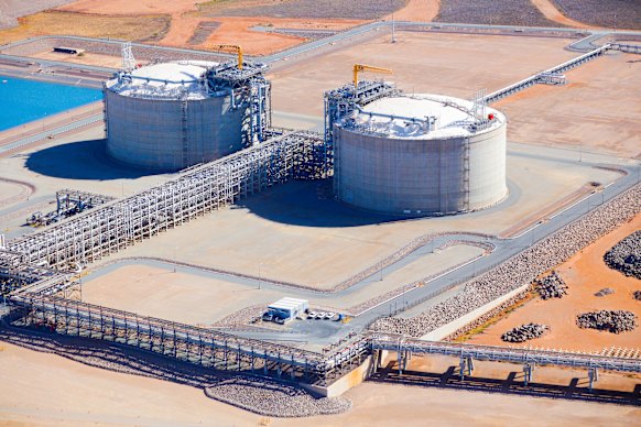The Chevron-operated Wheatstone LNG hub in WA.